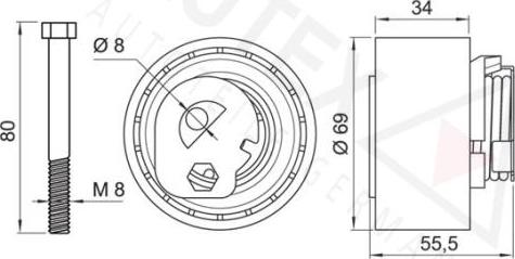 Autex 654107 - Натяжний ролик, ремінь ГРМ autozip.com.ua