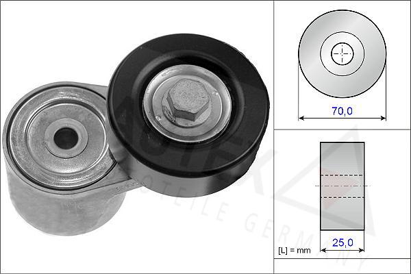 Autex 654850 - Натягувач ременя, клинові зуб. autozip.com.ua