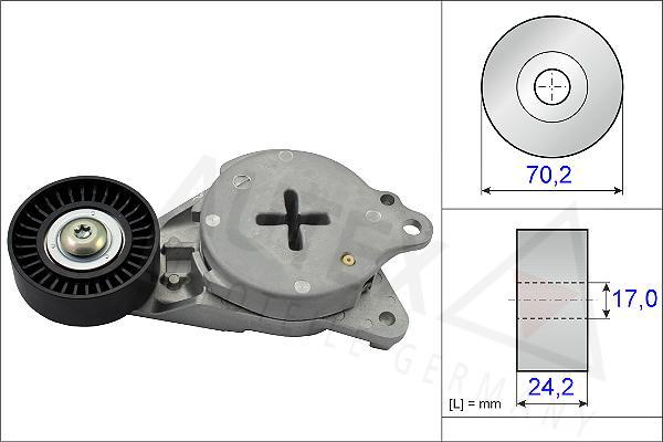 Autex 654808 - Натягувач ременя, клинові зуб. autozip.com.ua