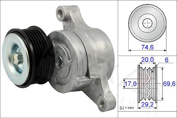 Autex 654820 - Натягувач ременя, клинові зуб. autozip.com.ua