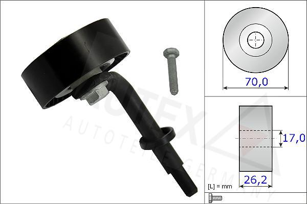 Autex 654240 - Паразитний / провідний ролик, поліклиновий ремінь autozip.com.ua