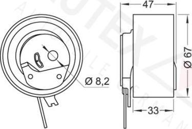 Autex 654242 - Натяжний ролик, ремінь ГРМ autozip.com.ua