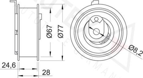 Autex 654217 - Натяжний ролик, ремінь ГРМ autozip.com.ua
