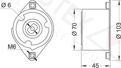 Autex 654280 - Натягувач ременя, поліклиновий ремінь autozip.com.ua