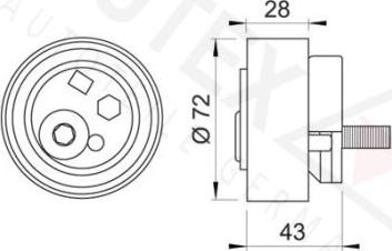 Autex 654233 - Натяжний ролик, ремінь ГРМ autozip.com.ua