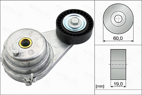 Autex 655082 - Натягувач ременя, поліклиновий ремінь autozip.com.ua
