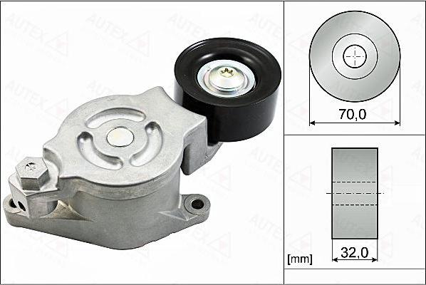 Autex 655039 - Натягувач ременя, клинові зуб. autozip.com.ua