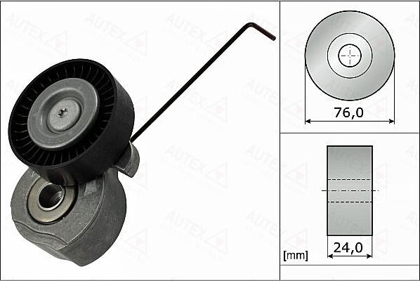 Autex 655070 - Натягувач ременя, клинові зуб. autozip.com.ua