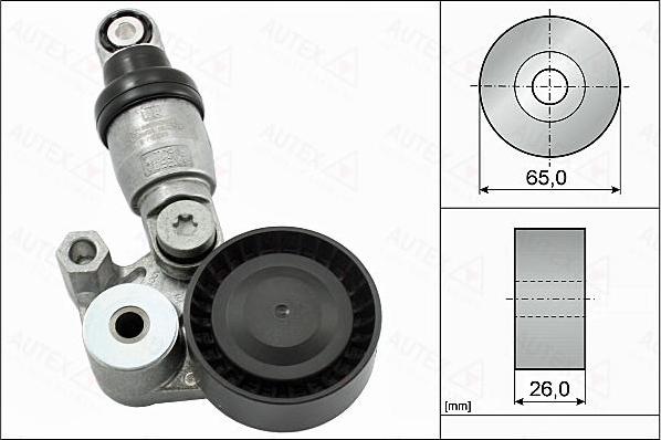 Autex 655131 - Натягувач ременя, клинові зуб. autozip.com.ua