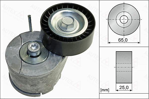 Autex 655124 - Натягувач ременя, клинові зуб. autozip.com.ua