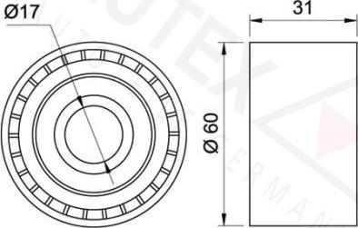 Autex 651971 - Паразитний / провідний ролик, поліклиновий ремінь autozip.com.ua