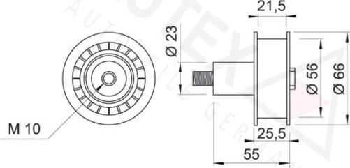 Autex 651145 - Паразитний / Провідний ролик, зубчастий ремінь autozip.com.ua