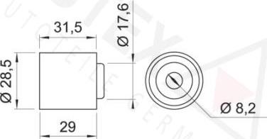 Autex 651103 - Паразитний / Провідний ролик, зубчастий ремінь autozip.com.ua