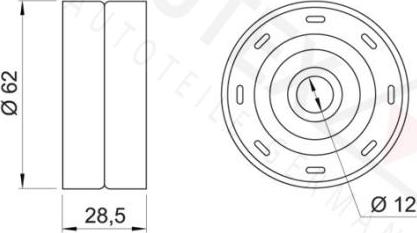 Autex 651809 - Паразитний / Провідний ролик, зубчастий ремінь autozip.com.ua