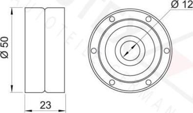 Autex 651813 - Паразитний / Провідний ролик, зубчастий ремінь autozip.com.ua