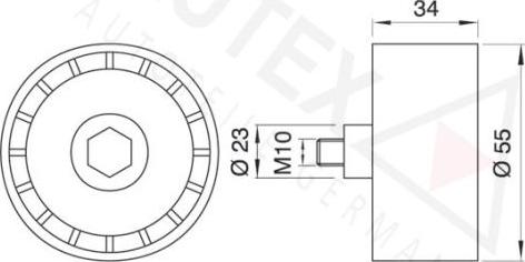 Autex 651396 - Паразитний / Провідний ролик, зубчастий ремінь autozip.com.ua