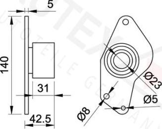 Autex 651316 - Паразитний / Провідний ролик, зубчастий ремінь autozip.com.ua