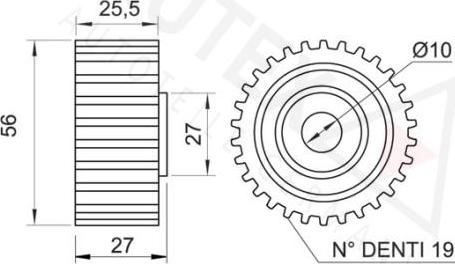 Autex 651791 - Паразитний / Провідний ролик, зубчастий ремінь autozip.com.ua