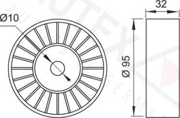Autex 651748 - Паразитний / провідний ролик, поліклиновий ремінь autozip.com.ua