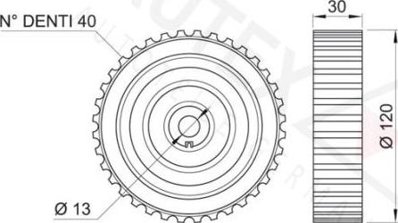 Autex 652062 - Паразитний / Провідний ролик, зубчастий ремінь autozip.com.ua