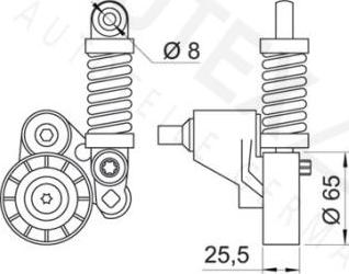 Autex 601699 - Натягувач ременя, поліклиновий ремінь autozip.com.ua