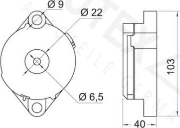 Autex 601026 - Натягувач ременя, клинові зуб. autozip.com.ua