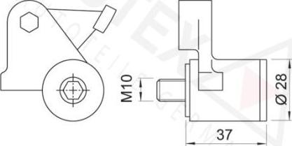 Autex 601288 - Важіль натягувача, зубчастий ремінь autozip.com.ua