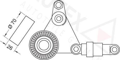 Autex 601747 - Натягувач ременя, клинові зуб. autozip.com.ua