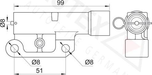 Autex 612022 - Успокоитель, зубчастий ремінь autozip.com.ua