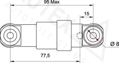 Autex 631489 - Амортизатор, поліклиновий ремінь autozip.com.ua