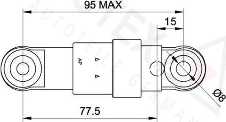 Autex 631476 - Амортизатор, поліклиновий ремінь autozip.com.ua