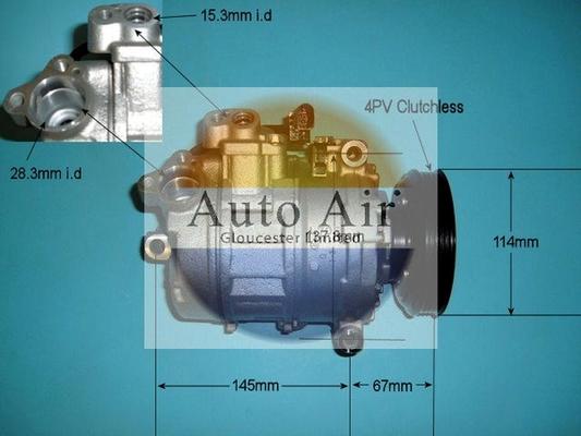 Auto Air Gloucester 14-9697P - Компресор, кондиціонер autozip.com.ua