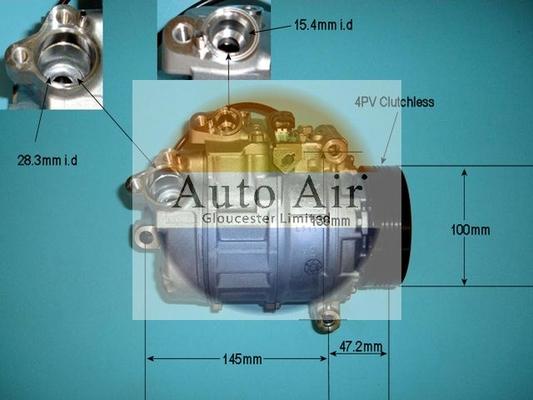 Auto Air Gloucester 14-9643 - Компресор, кондиціонер autozip.com.ua