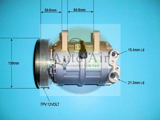 Auto Air Gloucester 14-9654 - Компресор, кондиціонер autozip.com.ua