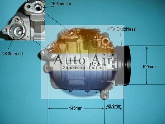 Auto Air Gloucester 14-9650R - Компресор, кондиціонер autozip.com.ua