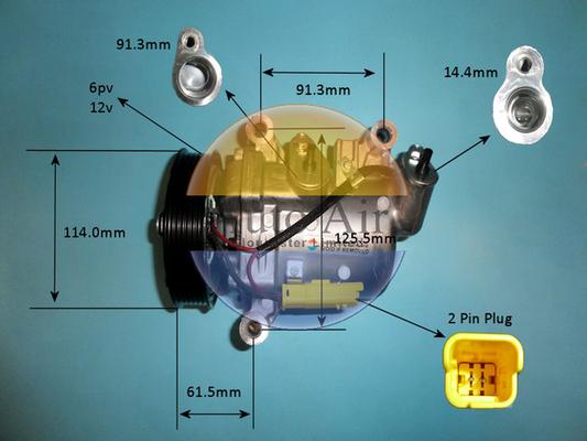 Auto Air Gloucester 14-9675P - Компресор, кондиціонер autozip.com.ua