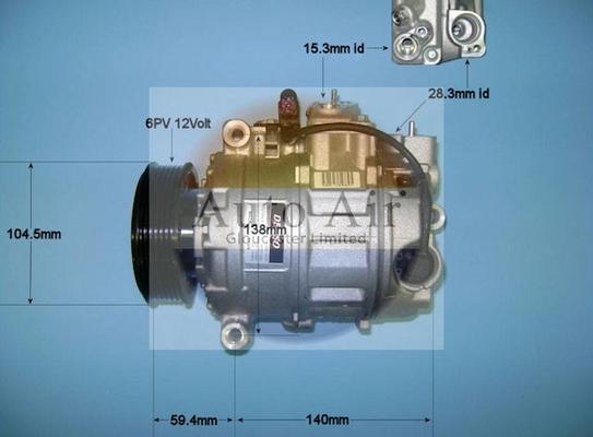 Auto Air Gloucester 14-9741 - Компресор, кондиціонер autozip.com.ua