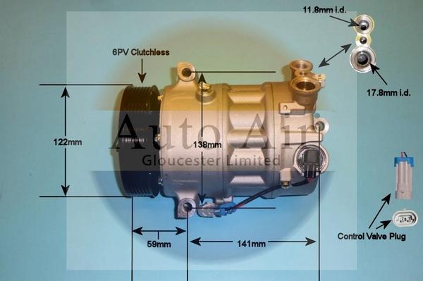 Auto Air Gloucester 14-9742p - Компресор, кондиціонер autozip.com.ua