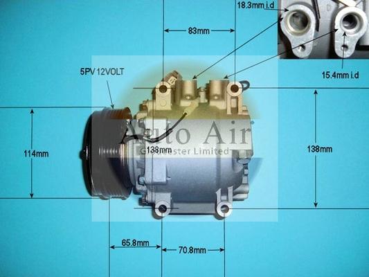 Auto Air Gloucester 14-9747P - Компресор, кондиціонер autozip.com.ua