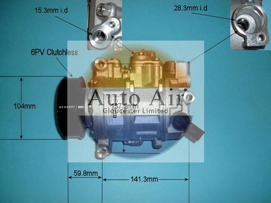 Auto Air Gloucester 14-9703R - Компресор, кондиціонер autozip.com.ua