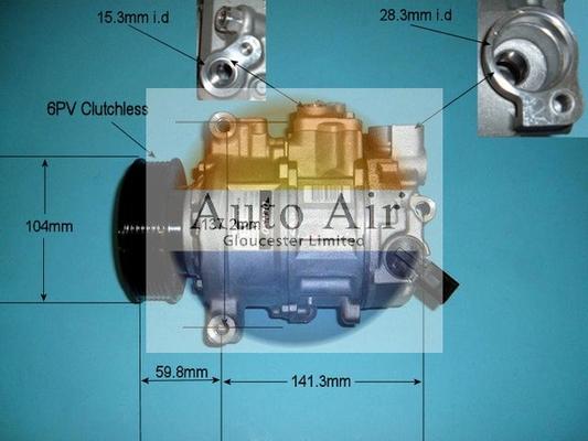 Auto Air Gloucester 14-9703 - Компресор, кондиціонер autozip.com.ua