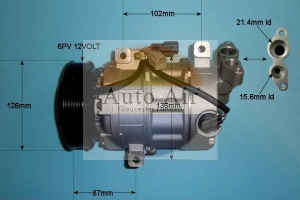 Auto Air Gloucester 14-9733P - Компресор, кондиціонер autozip.com.ua