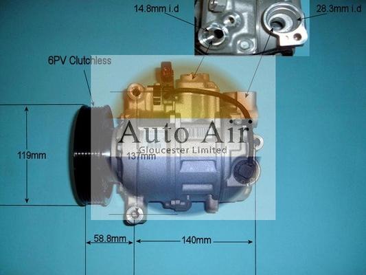 Auto Air Gloucester 14-9729 - Компресор, кондиціонер autozip.com.ua