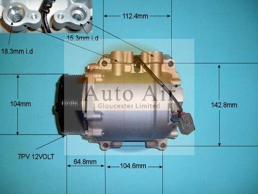 Auto Air Gloucester 14-9724P - Компресор, кондиціонер autozip.com.ua