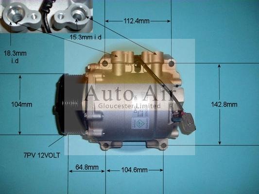 Auto Air Gloucester 14-9724 - Компресор, кондиціонер autozip.com.ua