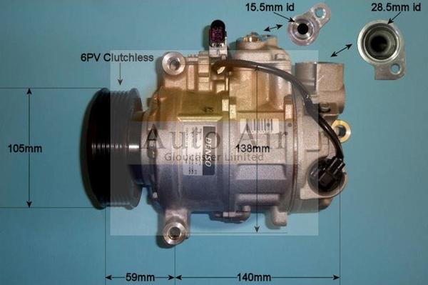 Auto Air Gloucester 14-9721 - Компресор, кондиціонер autozip.com.ua