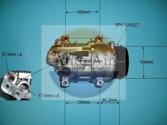 Auto Air Gloucester 14-9728R - Компресор, кондиціонер autozip.com.ua