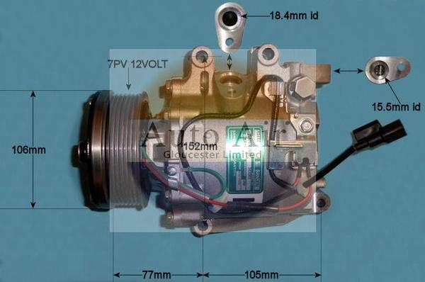 Auto Air Gloucester 14-4903 - Компресор, кондиціонер autozip.com.ua