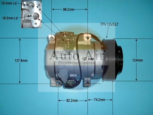 Auto Air Gloucester 14-4445P - Компресор, кондиціонер autozip.com.ua