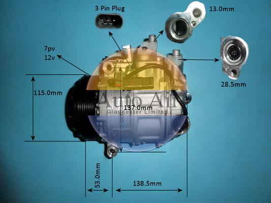 Auto Air Gloucester 14-5974p - Компресор, кондиціонер autozip.com.ua